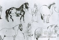 临李公麟五马图
